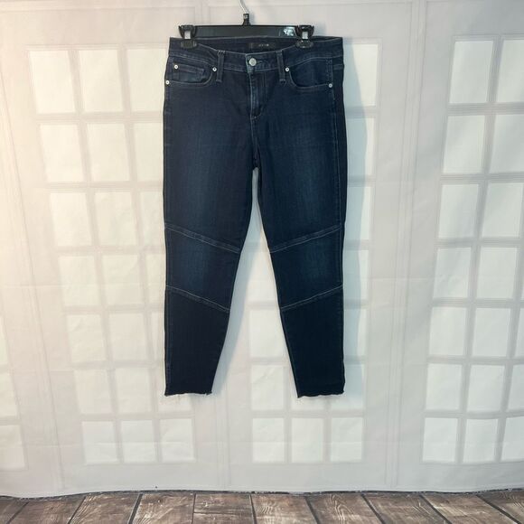 Joe's Jeans Dark Blue Raw Hem Marcie Flawless The Phoenix Ankle Jeans Size 28 - Picture 2 of 12